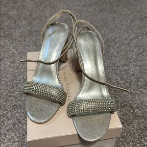 Loeffler Randall Shay Rhinestone ankle strap Sandals